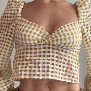 H&M gingham crop top